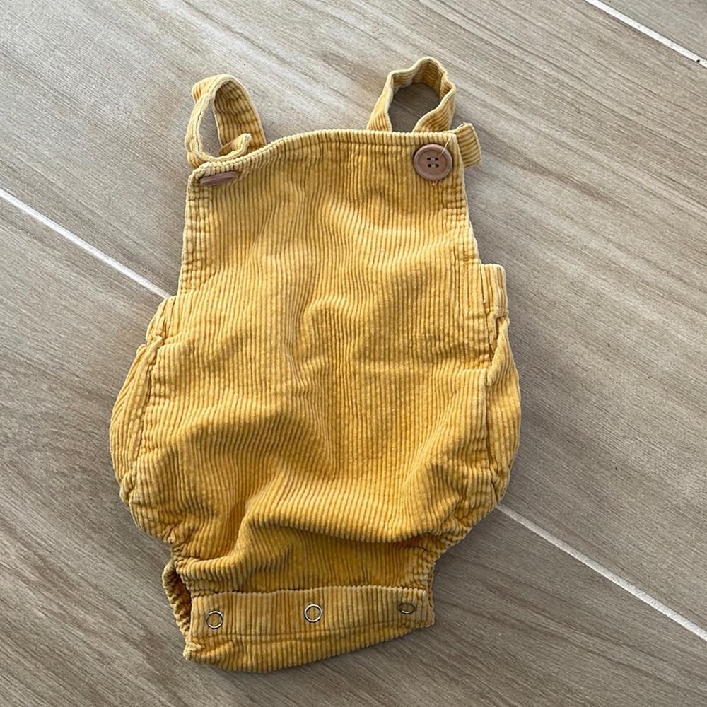 Mustard yellow soft overalls